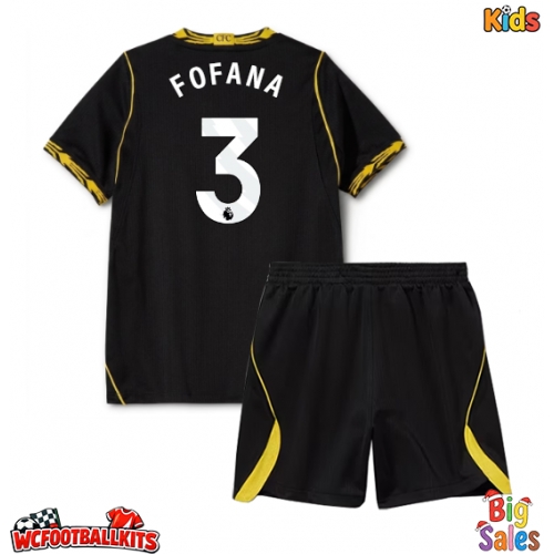 Chelsea Wesley Fofana #3 Replica Away Stadium Kit for Kids 2026-27 Short Sleeve (+ pants)